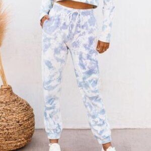 VICI Wave Wipeout Tencel Tie-Dye Joggers with Pockets Size Medium